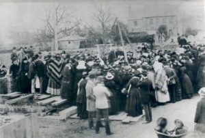 Laying the foundation stone of Fairford Hospital 1887