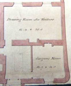 Mid 19th century - the corresponding interior ground floor plan Picture from the Gloucestershire Archives