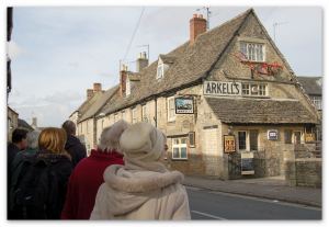 Members looked at The Plough on their tour round the town